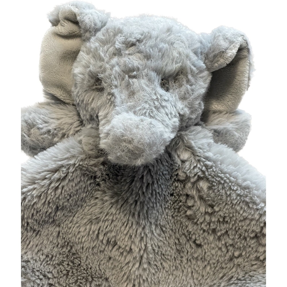 Mudpie Gray Elephant Satin Lovey Lovie Security Blanket Plush stuffed animal 12"
